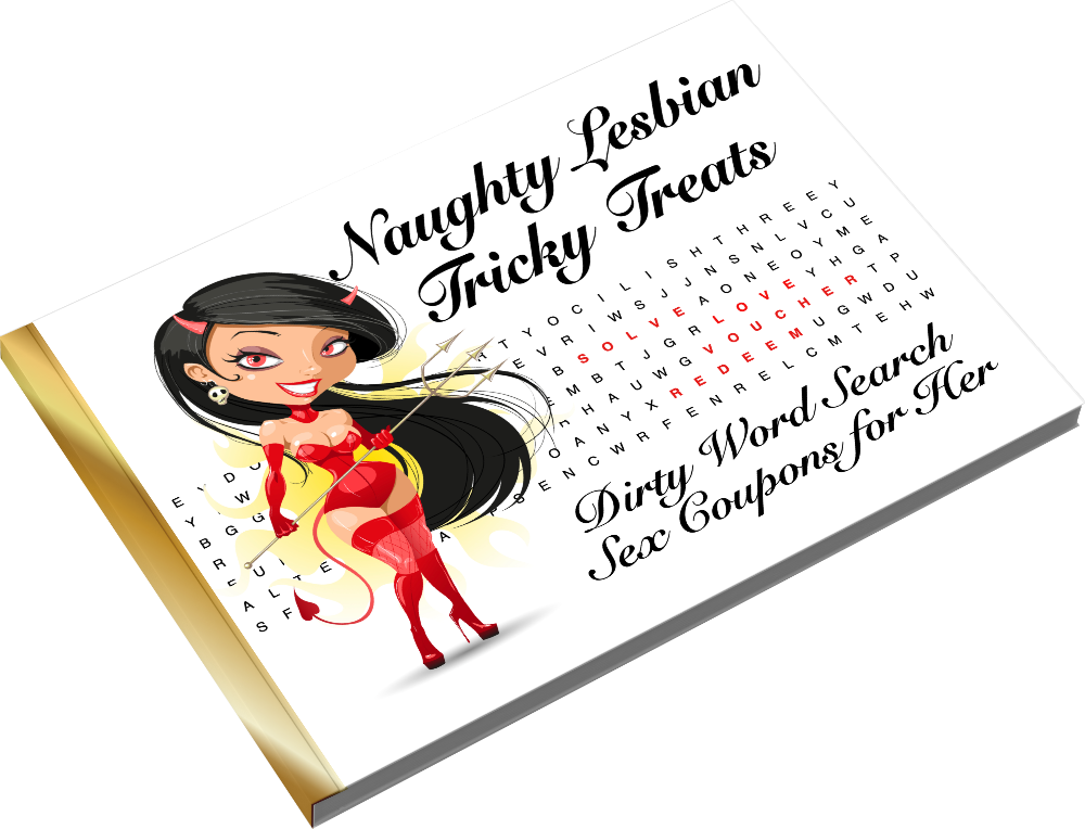 Naughty Lesbian Tricky Treats Dirty Word Search Sex Coupons for Her